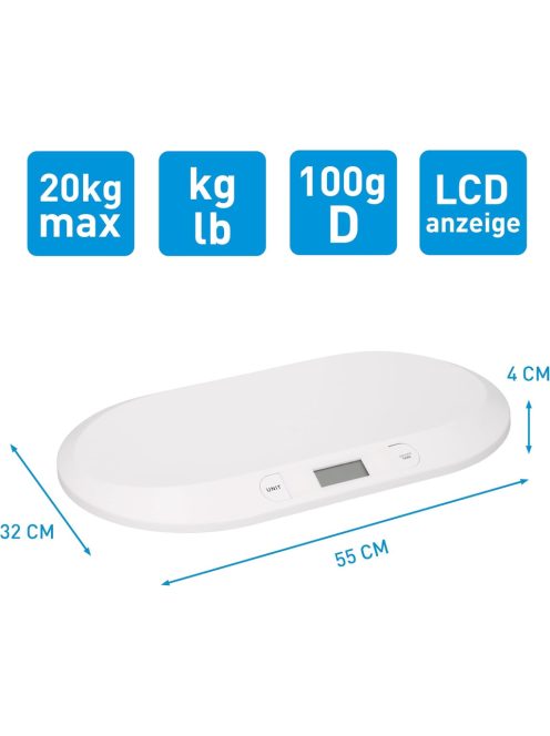 Grundig digitális babamérleg 20kg-ig, OUTLET termék