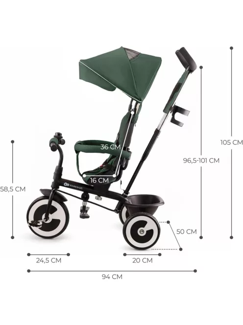 Kinderkraft Aston tricikli-Mystic Green. OUTLET termék