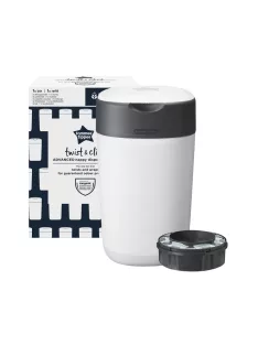   Tommee Tippee Twist&Click pelenkatartó 1db utántöltővel, fehér- OUTLET termék