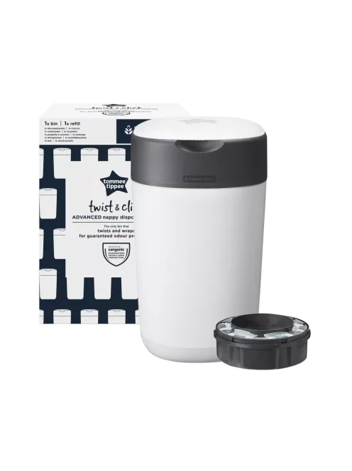 Tommee Tippee Twist&Click pelenkatartó 1db utántöltővel, fehér- OUTLET termék