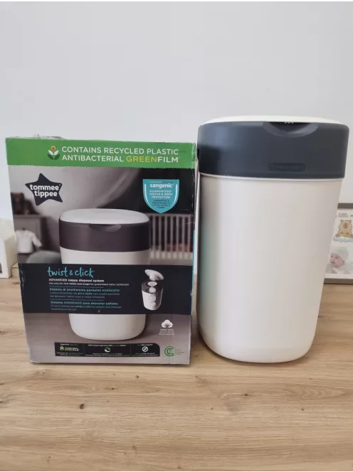 Tommee Tippee Twist&Click pelenkatartó 1db utántöltővel, fehér- OUTLET termék
