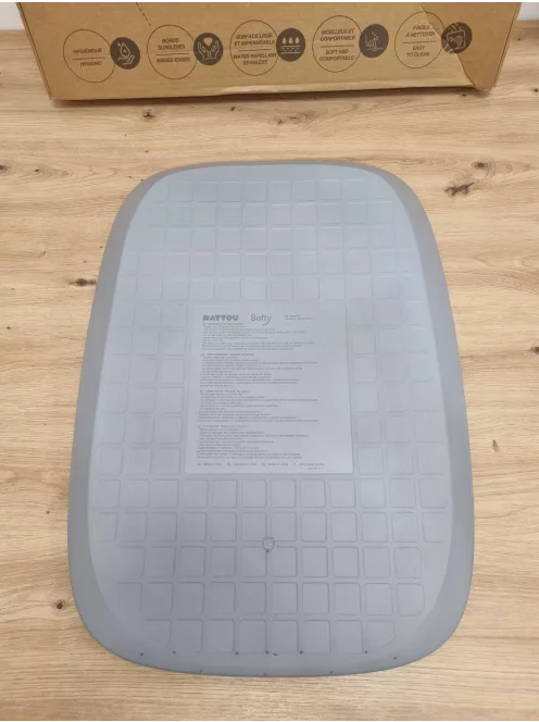 Nattou pelenkázó lap Softy 70x50cm- Szürke. OUTLET  termék