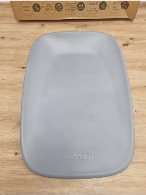Nattou pelenkázó lap Softy 70x50cm- Szürke. OUTLET  termék