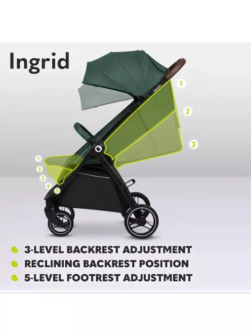 Lionelo Ingrid sportbabakocsi - zöld, OUTLET termék