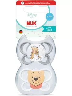  Nuk Perfect Match Air 2db-os szilikon cumi szett 0-6hó-Micimackó, OUTLET termék