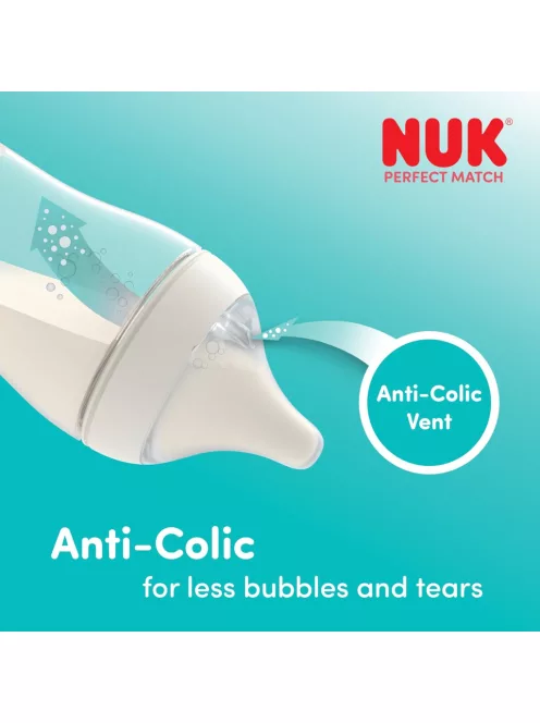 Nuk Perfect Match 3x260 ml-es Anti Colic cumisüveg szett 3+hó, OUTLET termék