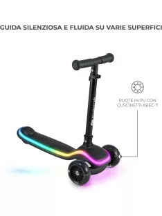   Kinderkraft Raket LED-es gyerek roller, 50 kg-ig, OUTLET termék