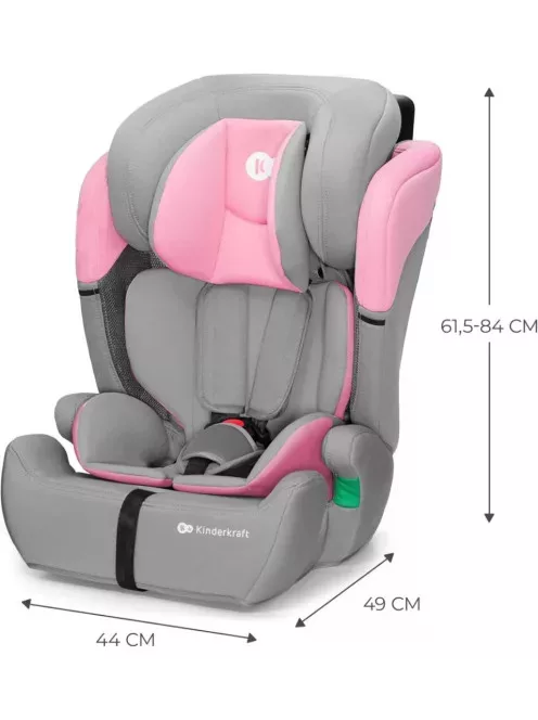 Kinderkraft Comfort Up I-Size 76-150cm gyerekülés-pink. OUTLET termék