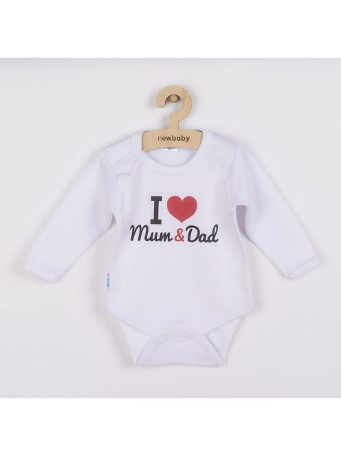 Body nyomott mintával New Baby I Love Mum and Dad