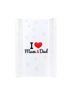   Pelenkázó lap puha New Baby I love Mum and Dad fehér 80x50