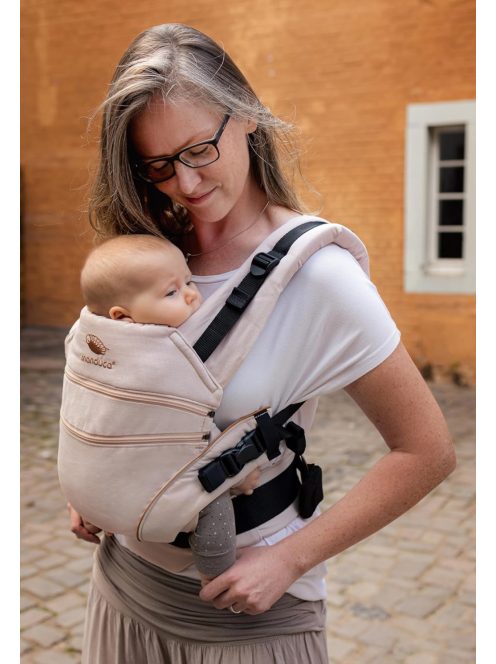 manduca XT babahordozó - All-In-One babahordozó 3,5 kg-tól újszülötteknek és 20 kg-ig terjedő kisgyermekeknek - Ergonomikus hordozó állítható híddal - Egy méret mindenkinek, denimpowder-toffee