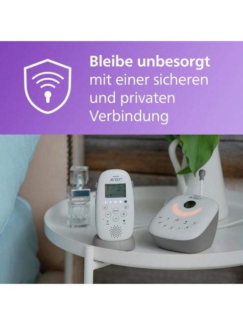 Philips Avent audio babaőrző SCD733 / 26, DECT technológia, öko mód, csillagos égbolt, 18 óra üzemidő