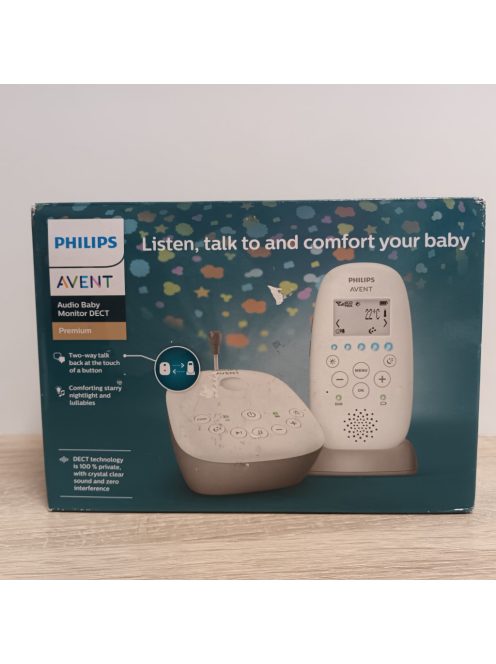 Philips Avent audio babaőrző SCD733 / 26, DECT technológia, öko mód, csillagos égbolt, 18 óra üzemidő