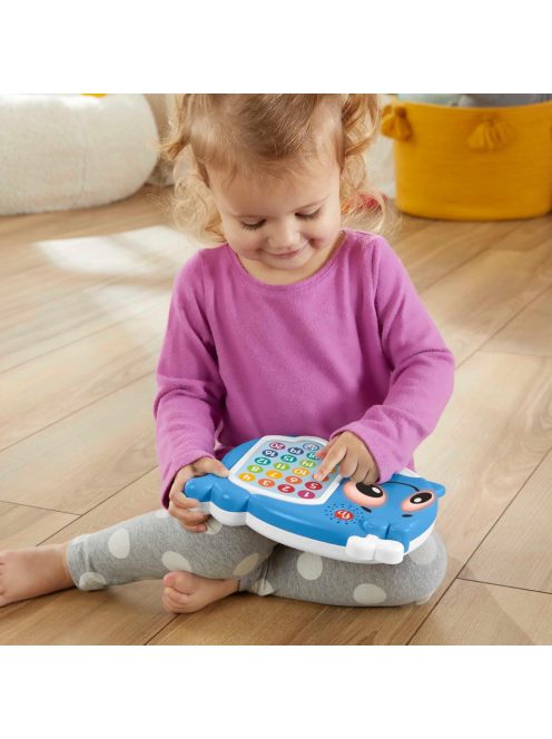 Fisher-Price HJR75 BlinkiLinkis kvíz bálna, interaktív oktatójáték zenével, fényekkel, dallamokkal és kifejezésekkel, babajáték 18 hónapos kortól. Német nyelvű!!