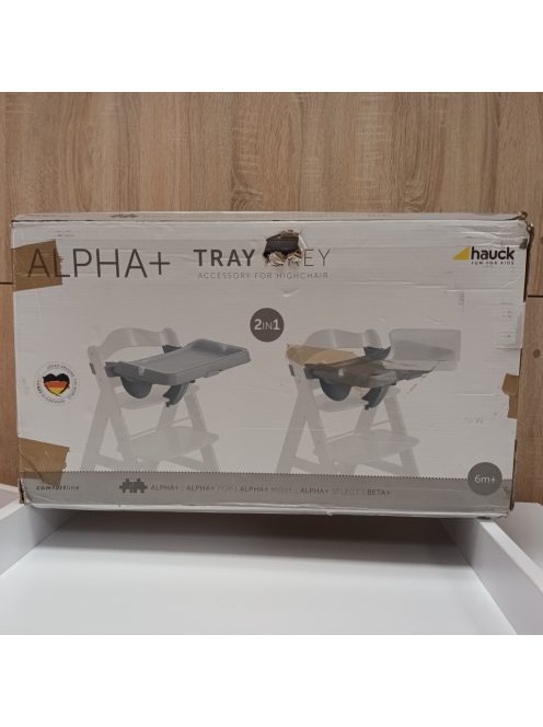 Hauck Alpha+ Tray Grey etetőszék tálca