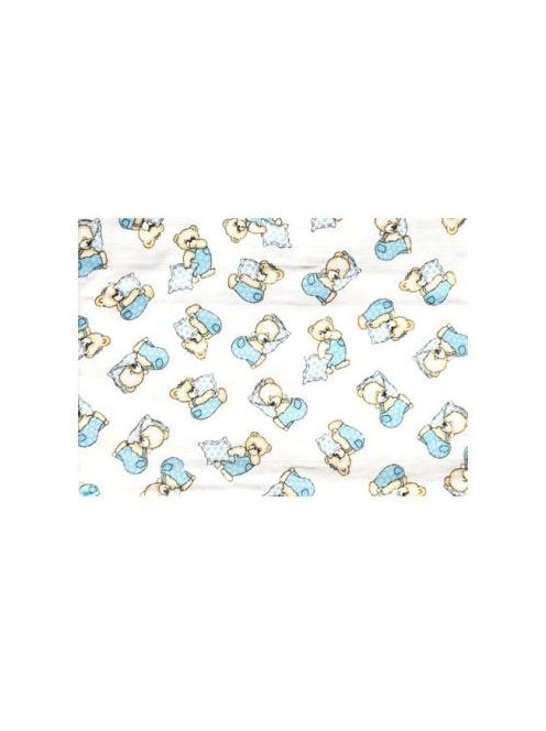 Baby Bruin nyomott mintás textil pelenka 2 db-kék párnás maci