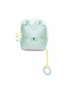   Kikkaboo készségfejlesztõ játékkocka plüss Bear With Me menta