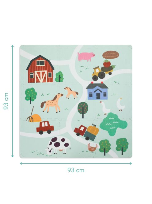 Fillikid szivacspuzzle szõnyeg Farm 93x93cm 6db 3307-01