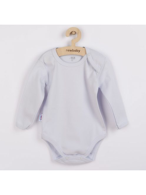 Baba hosszú ujjú body New Baby Pastel szürke