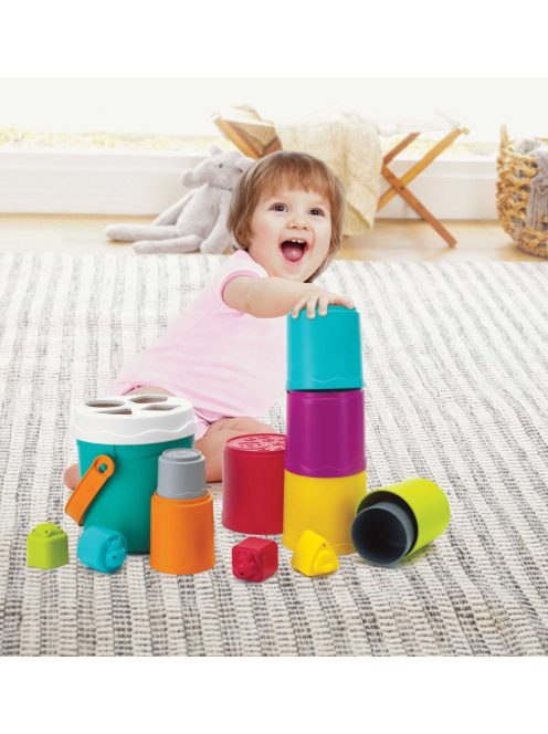 Infantino poharas formabedobós építő játék