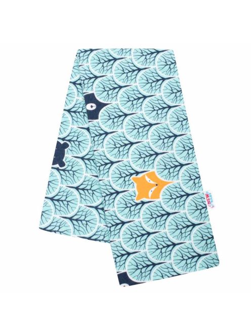 New Baby pelenka flanell Erdei Állatkák türkiz