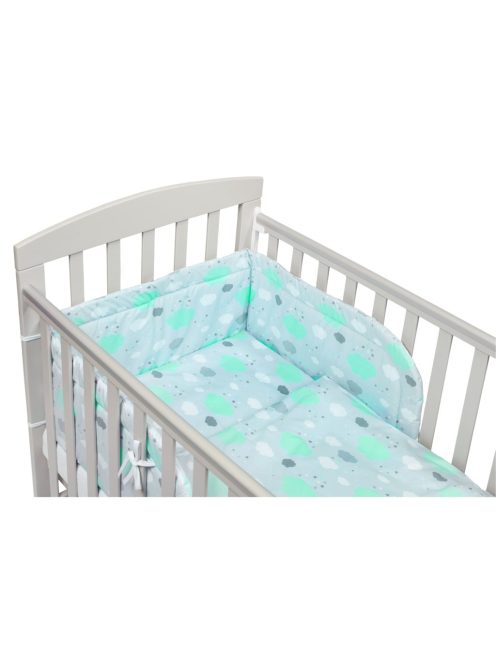 2-részes ágyneműhuzat New Baby 90/120 cm felhőcske menta