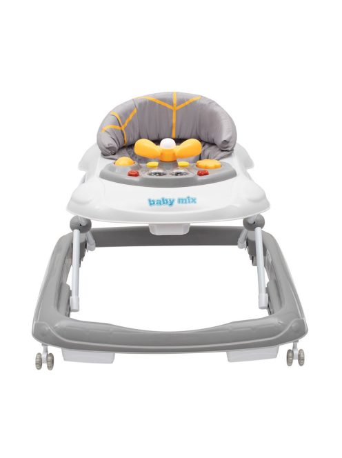 Baby Mix bébikomp kormánykerékkel szilikon kerekek graphit