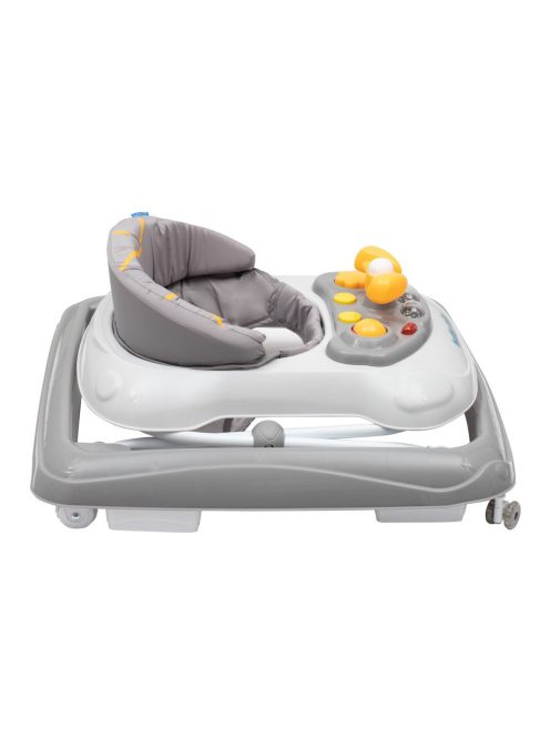 Baby Mix bébikomp kormánykerékkel szilikon kerekek graphit