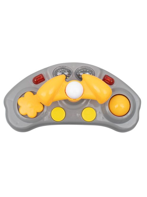 Baby Mix bébikomp kormánykerékkel szilikon kerekek graphit
