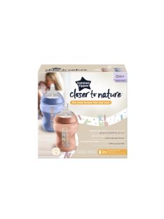 Tommee Tippee cumisüveg - CTN 2 db 260 ml terrakotta, kék