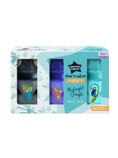   Tommee Tippee cumisüveg - CTN Midnight Jungle 3 db 260 ml kék