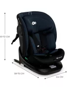 Kinderkraft gyerekülés I-Grow i-Size Isofix 40-150cm- sötétkék. OUTLET termék