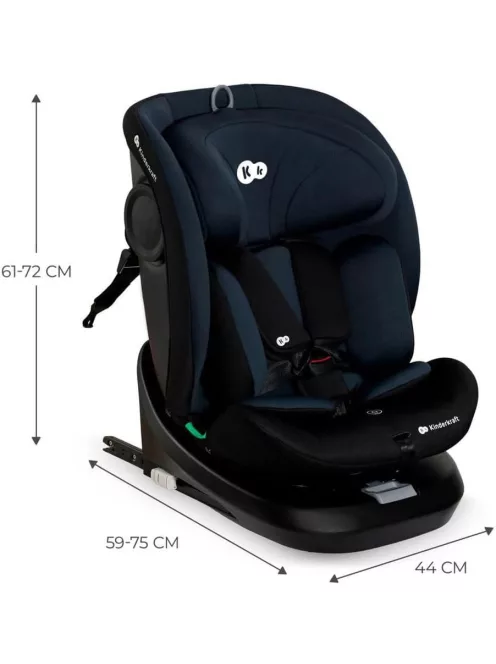 Kinderkraft gyerekülés I-Grow i-Size Isofix 40-150cm- sötétkék. OUTLET termék