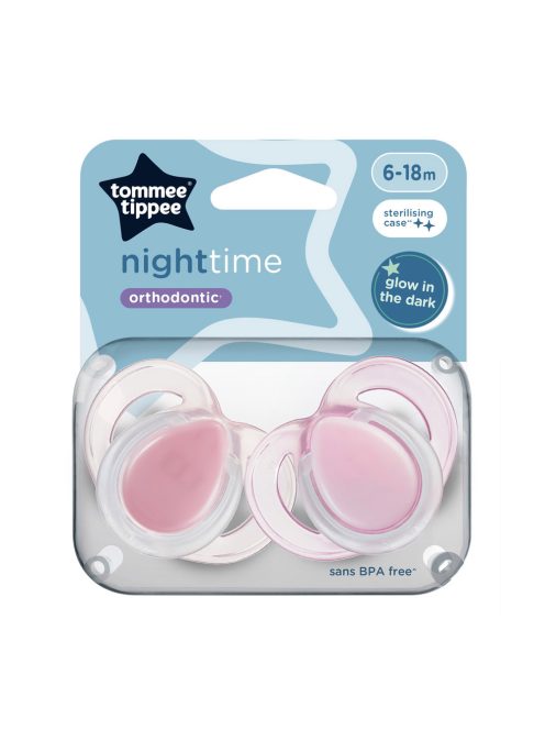 Tommee Tippee játszócumi CTN Night 2 db 6-18hó