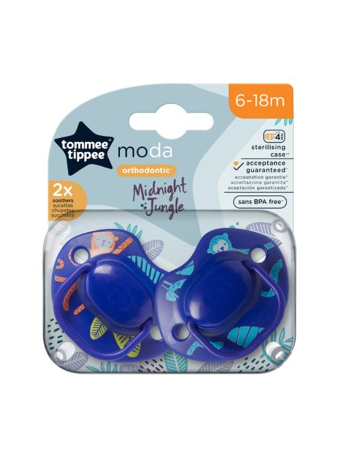 Tommee Tippee játszócumi Moda 2db 6-18hó Midnight Jungle