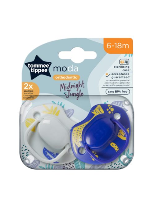 Tommee Tippee játszócumi Moda 2db 6-18hó Midnight Jungle