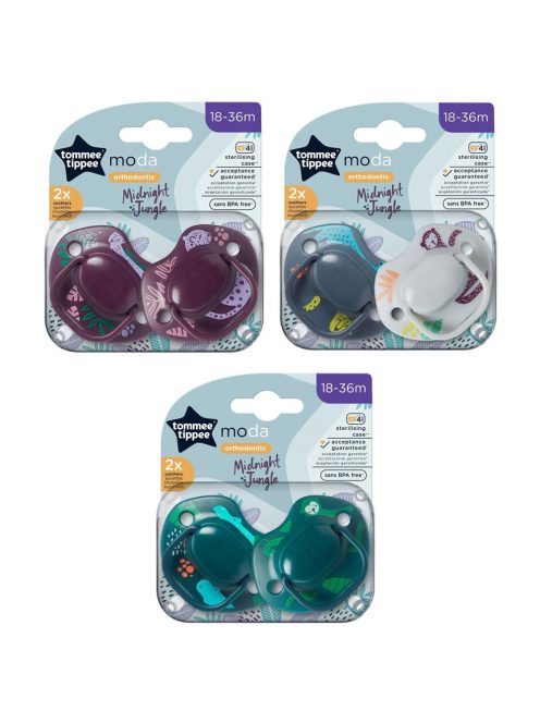 Tommee Tippee játszócumi Moda 2db 18-36hó Midnight Jungle