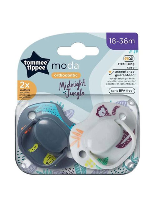 Tommee Tippee játszócumi Moda 2db 18-36hó Midnight Jungle