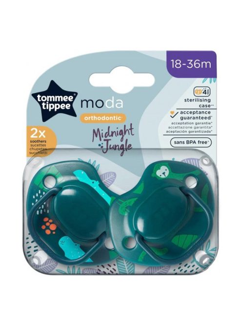 Tommee Tippee játszócumi Moda 2db 18-36hó Midnight Jungle