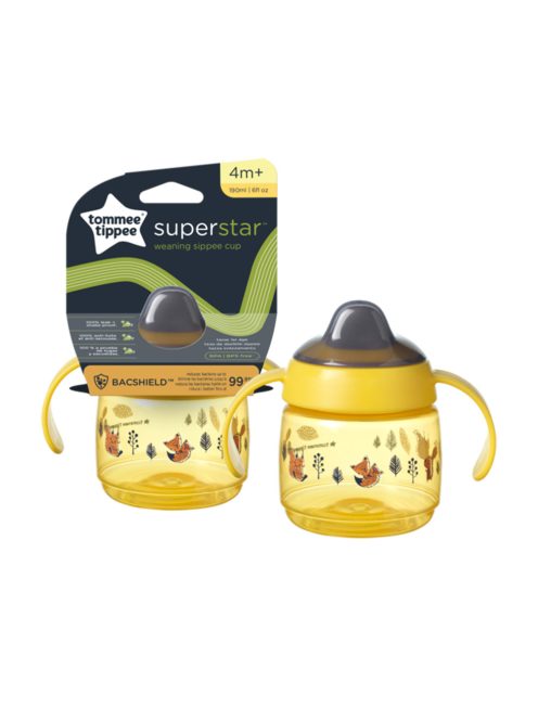 Tommee Tippee itatópohár - Superstar Weaning Sippee Cup csõrös 190ml 4hó sárga