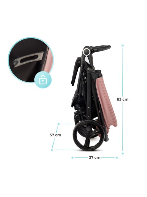 Kinderkraft Grande Plus sportbabakocsi-pink