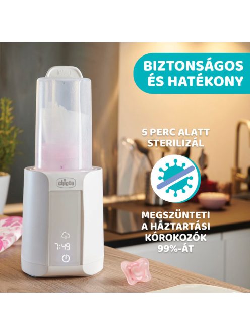 Chicco cumisüveg melegítő sterilizáló funkcióval