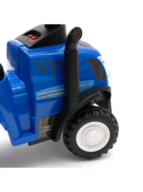 Gyerek jármű traktor utánfutóval és szerszámokkal Baby Mix New Holland sárga