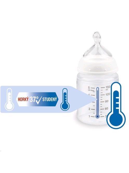 Baba cumisüveg NUK First Choice Temperature Control 150 ml blue