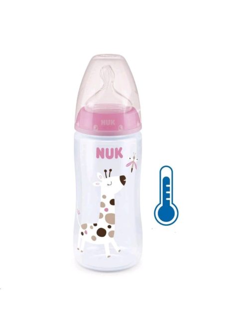 NUK FC+Temperature Control cumisüveg 300 ml BOX-Flow Control szívófej pink