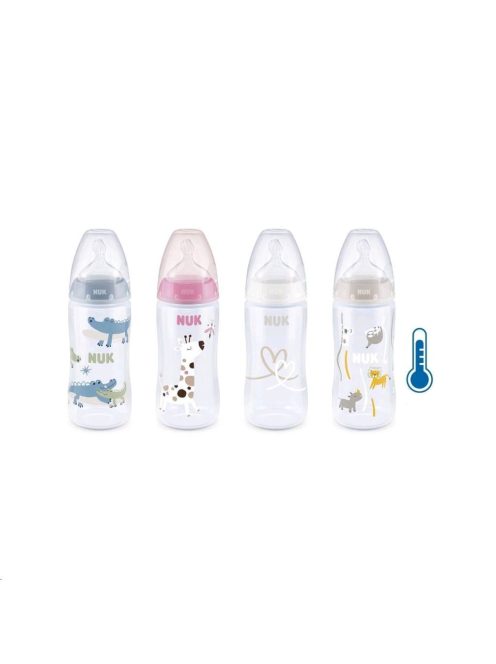 NUK FC+Temperature Control cumisüveg 300 ml BOX-Flow Control szívófej pink
