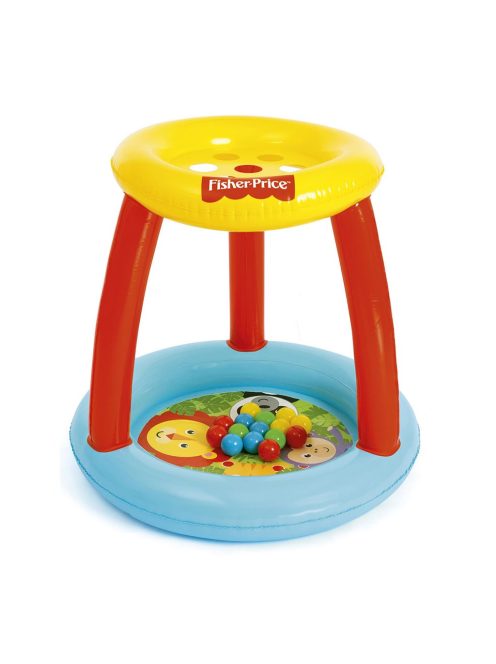 Gyerek felfújható játszóközpont Fisher-Price interaktív lyukakkal a labdáknak