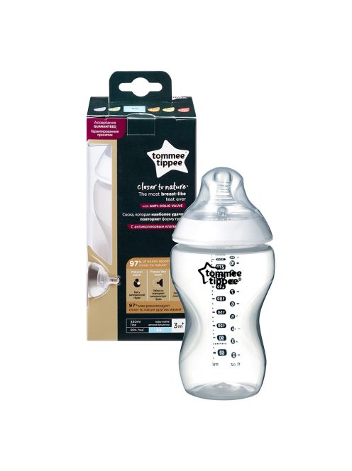 Tommee Tippee átlátszó cumisüveg 340 ml