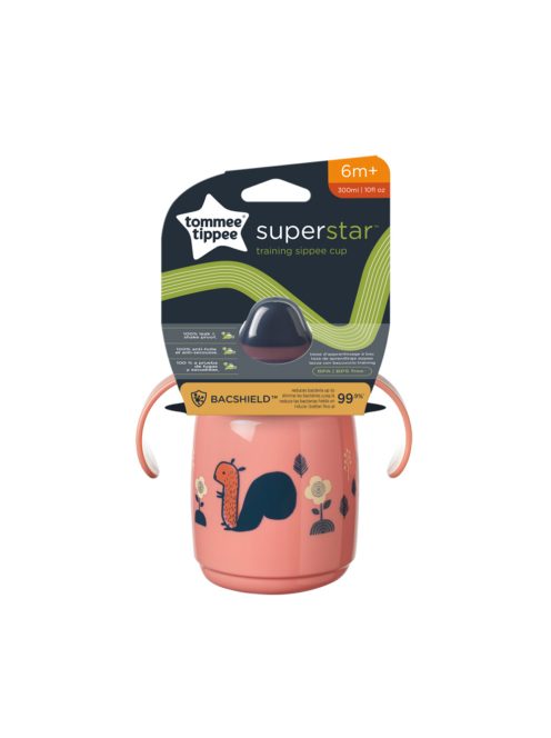 Tommee Tippee Superstar Training Straw Cup szívószálas itatópohár-300 ml-rózsaszín