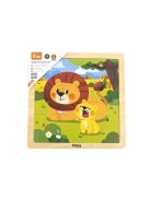 Fa képes kirakó puzzle Viga 9 db Lion